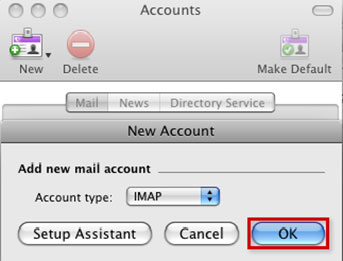Setup ICA.NET email account on your Entourage Step 4